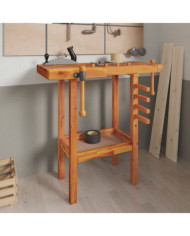 Établi avec étaux 92x48x83 cm Bois massif d'acacia | Mobilier & Déco
