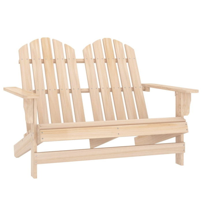 Chaise de jardin Adirondack 2 places bois de sapin massif | Mobilier & Déco