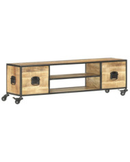 Meuble TV 130x30x39 cm Bois massif de manguier | Mobilier & Déco