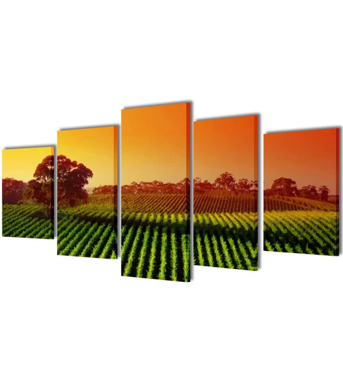 Set de toiles murales imprimées Champs 200 x 100 cm | Mobilier & Déco