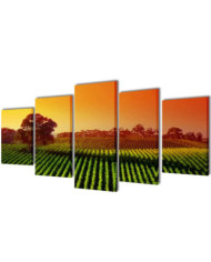Set de toiles murales imprimées Champs 200 x 100 cm | Mobilier & Déco