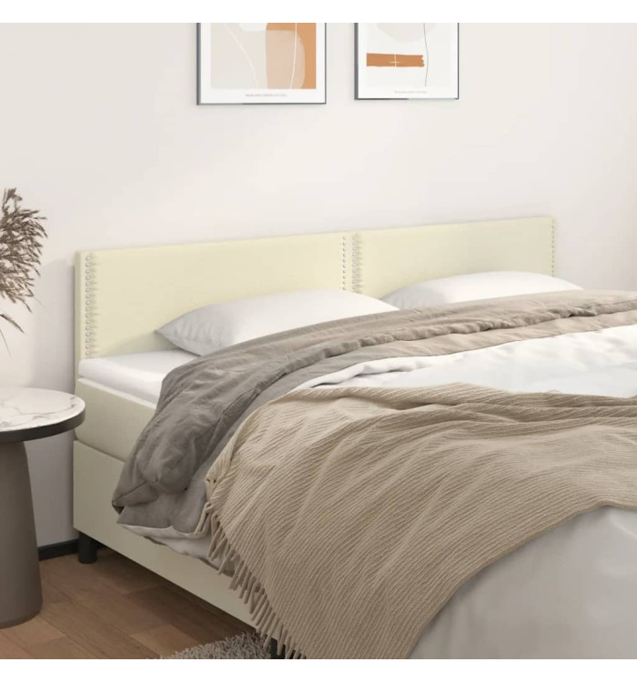 Têtes de lit 2 pcs Crème 80x5x78/88 cm Similicuir | Mobilier & Déco