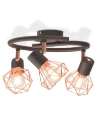 Plafonnier avec 3 ampoules LED à filament 12 W | Mobilier & Déco