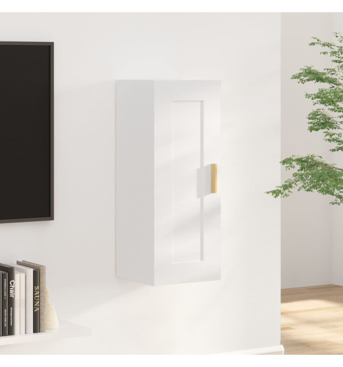 Armoire murale Blanc brillant 35x34x90 cm Bois d'ingénierie | Mobilier & Déco