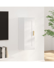 Armoire murale Blanc brillant 35x34x90 cm Bois d'ingénierie | Mobilier & Déco