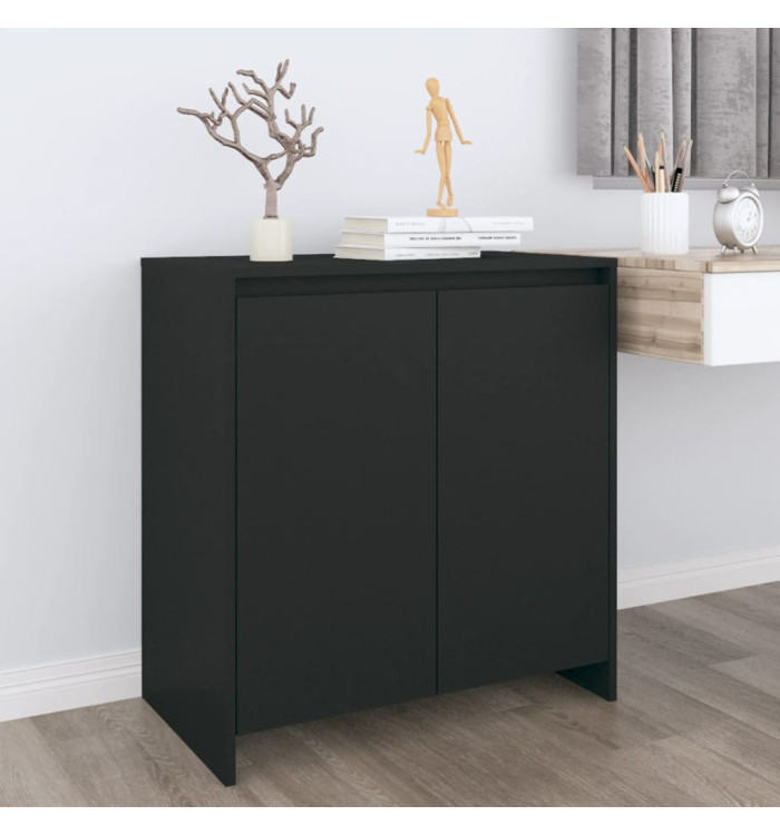 Buffet Noir 70x41x75 cm Bois d'ingénierie | Mobilier & Déco