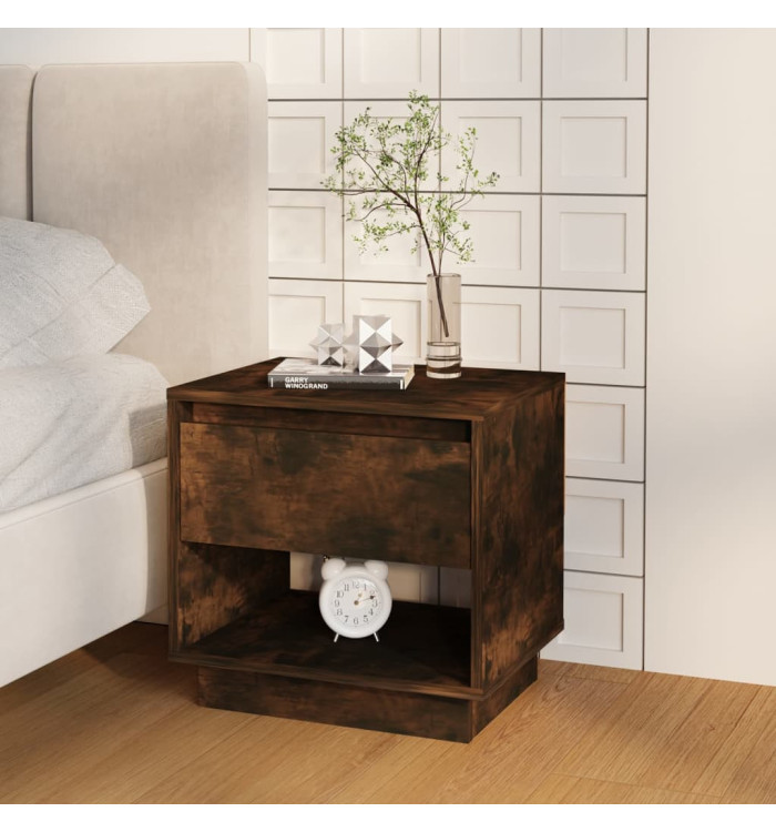 Table de chevet Chêne fumé 45x34x44 cm Bois d'ingénierie | Mobilier & Déco
