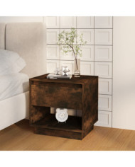 Table de chevet Chêne fumé 45x34x44 cm Bois d'ingénierie | Mobilier & Déco