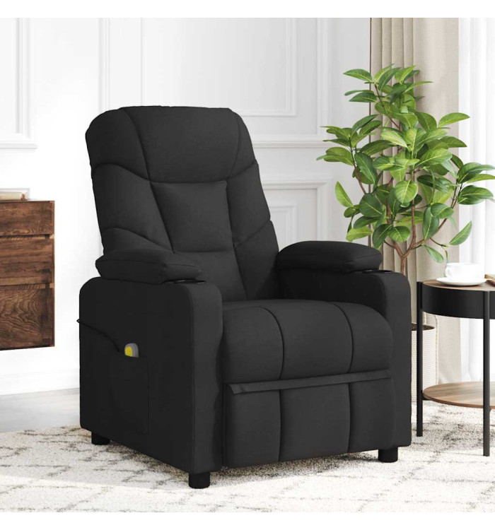 Fauteuil inclinable Noir Tissu | Mobilier & Déco