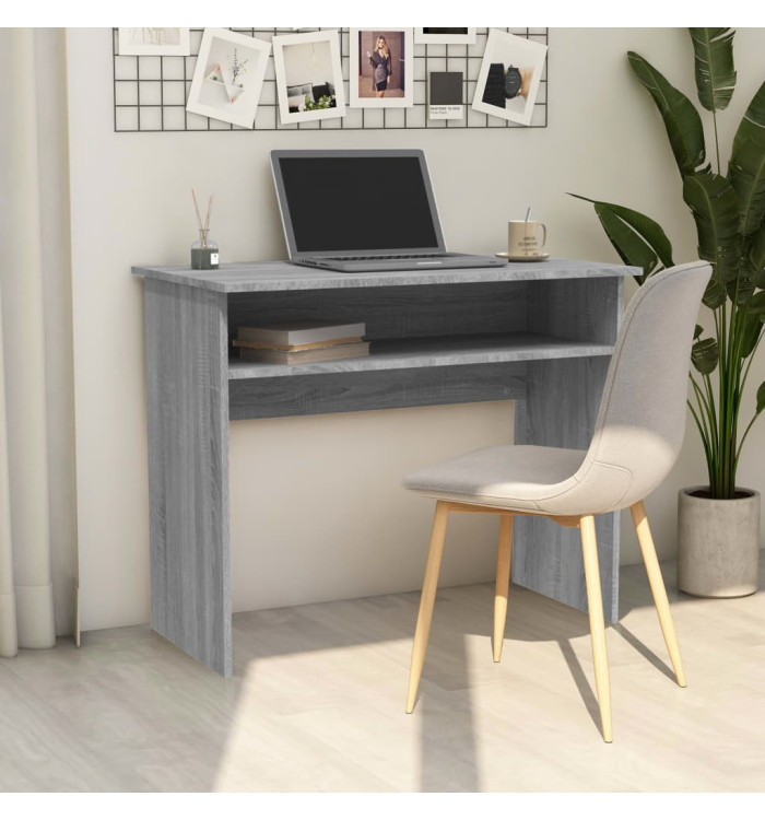 Bureau Sonoma gris 90x50x74 cm Bois d'ingénierie | Mobilier & Déco