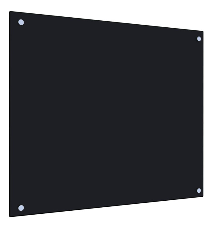 Dosseret de cuisine Noir 70x60 cm Verre trempé | Mobilier & Déco