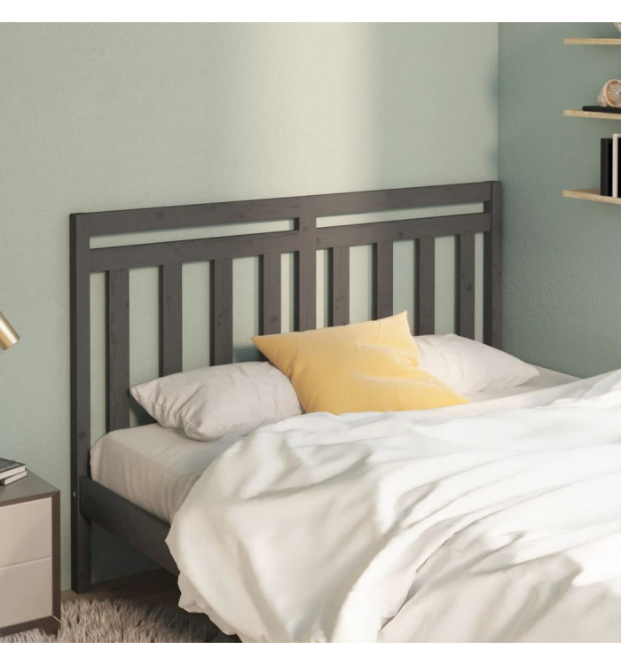 Tête de lit Gris 156x4x100 cm Bois massif de pin | Mobilier & Déco