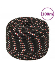 Corde de bateau Noir 12 mm 100 m Polypropylène | Mobilier & Déco