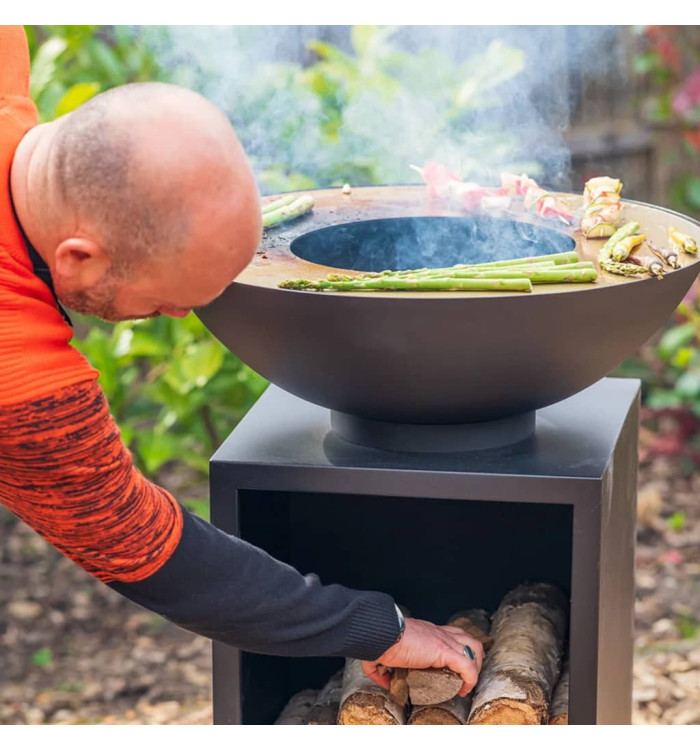 RedFire Cheminée de jardin et barbecue ONYX classique 60 cm et housse | Mobilier & Déco