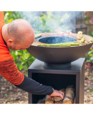 RedFire Cheminée de jardin et barbecue ONYX classique 60 cm et housse | Mobilier & Déco
