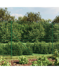 Clôture en treillis métallique vert 2,2x10 m acier galvanisé | Mobilier & Déco