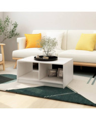Table basse blanc 75x50x33,5 cm bois de pin massif | Mobilier & Déco