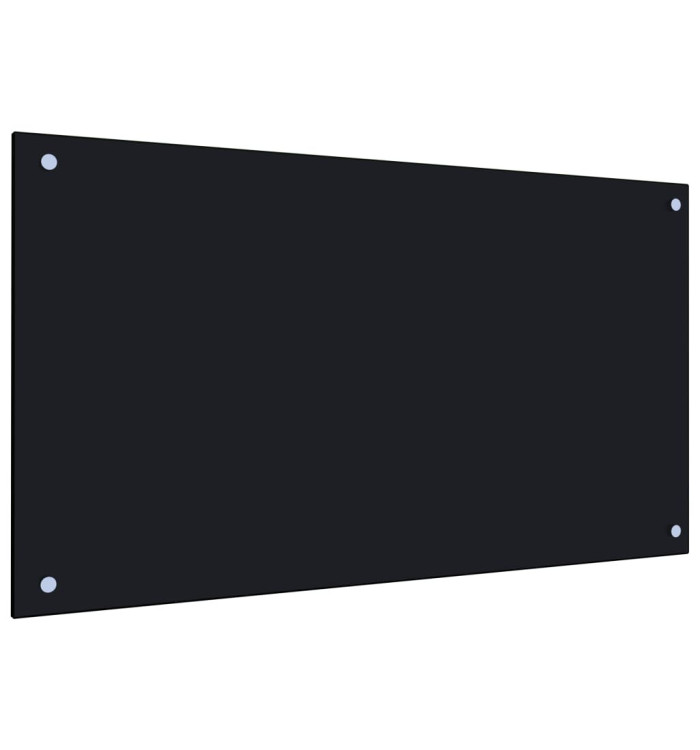 Dosseret de cuisine Noir 90x50 cm Verre trempé | Mobilier & Déco
