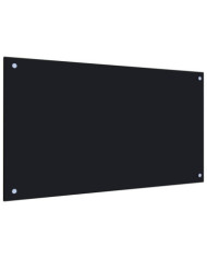 Dosseret de cuisine Noir 90x50 cm Verre trempé | Mobilier & Déco