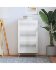 Porte d'armoire à persiennes blanc 99,3x59,4 cm pin massif | Mobilier & Déco