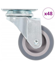 48 pcs Roulettes pivotantes 50 mm | Mobilier & Déco