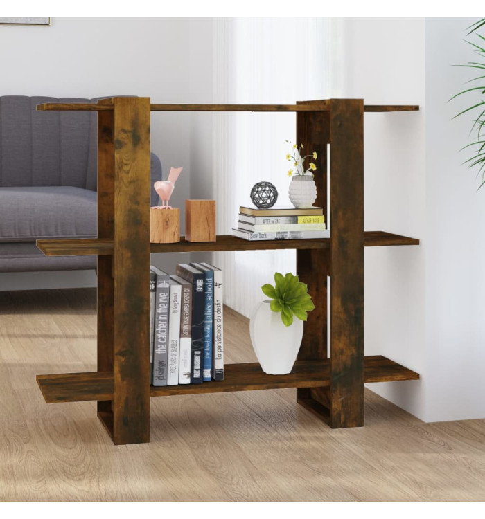 Bibliothèque/Séparateur de pièce Chêne fumé 100x30x87 cm | Mobilier & Déco
