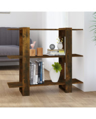Bibliothèque/Séparateur de pièce Chêne fumé 100x30x87 cm | Mobilier & Déco