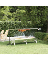 Plateau pour barbecue Argenté 158x42x31 cm Acier inoxydable | Mobilier & Déco