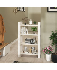 Bibliothèque/Séparateur de pièce Blanc 80x35x125 cm Pin massif | Mobilier & Déco