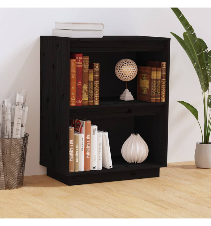 Armoire console Noir 60x34x75 cm Bois de pin solide | Mobilier & Déco