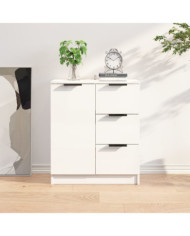 Buffet Blanc brillant 60x30x70 cm Bois d'ingénierie | Mobilier & Déco