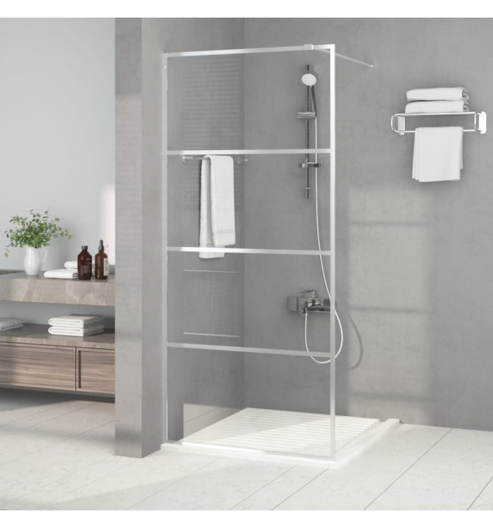 Paroi de douche Argenté 90x195 cm Verre ESG transparent | Mobilier & Déco