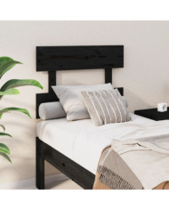 Tête de lit Noir 78,5x3x81 cm Bois massif de pin | Mobilier & Déco
