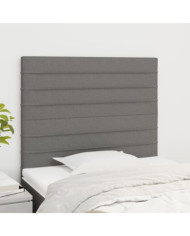 Têtes de lit 2 pcs Gris foncé 100x5x78/88 cm Tissu | Mobilier & Déco