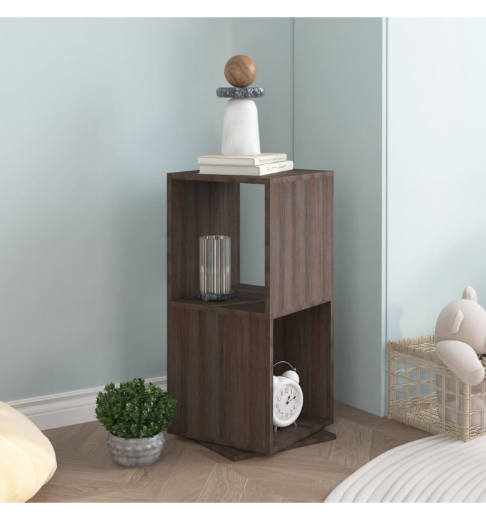 Armoire rotative Gris chêne 34,5x34,5x75,5 cm bois d'ingénierie | Mobilier & Déco
