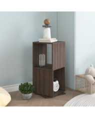 Armoire rotative Gris chêne 34,5x34,5x75,5 cm bois d'ingénierie | Mobilier & Déco