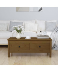 Table basse Marron miel 100x50x40 cm Bois massif de pin | Mobilier & Déco