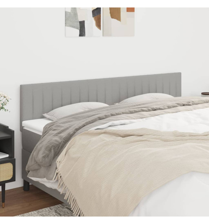 Têtes de lit 2 pcs Gris clair 90x5x78/88 cm Tissu | Mobilier & Déco