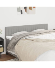 Têtes de lit 2 pcs Gris clair 90x5x78/88 cm Tissu | Mobilier & Déco