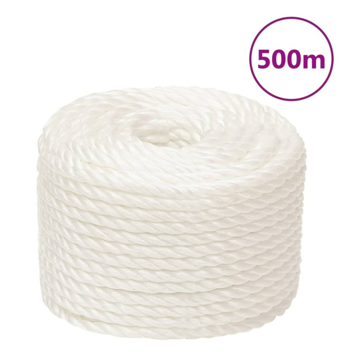 Corde de travail Blanc 10 mm 500 m polypropylène | Mobilier & Déco