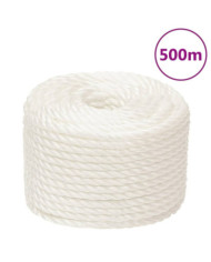 Corde de travail Blanc 10 mm 500 m polypropylène | Mobilier & Déco