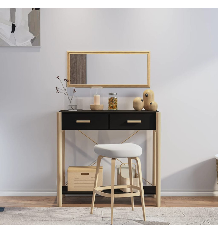 Table console Noir 82x38x75 cm Bois d'ingénierie | Mobilier & Déco