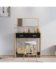 Table console Noir 82x38x75 cm Bois d'ingénierie | Mobilier & Déco