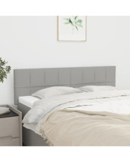 Têtes de lit 2 pcs Gris clair 72x5x78/88 cm Tissu | Mobilier & Déco