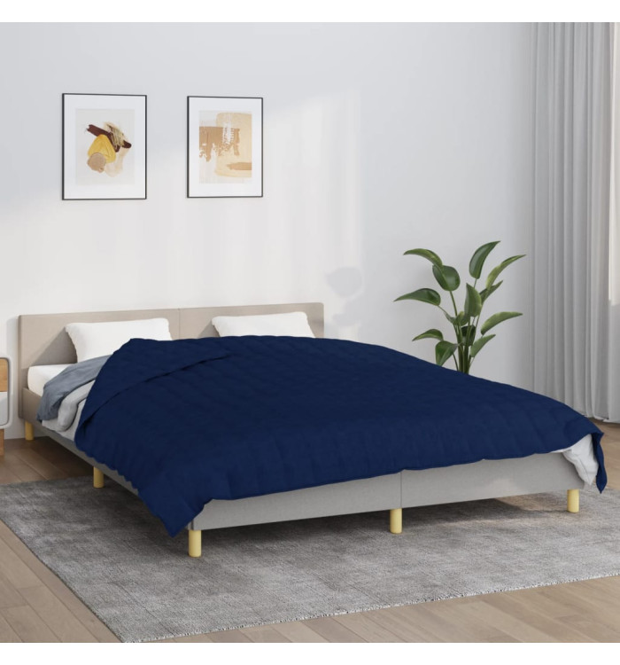 Couverture lestée Bleu 220x230 cm 11 kg Tissu | Mobilier & Déco