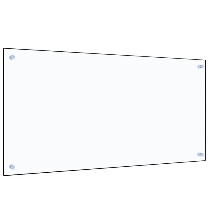 Dosseret de cuisine Transparent 100x50 cm Verre trempé | Mobilier & Déco