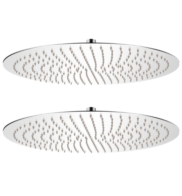 Pomme de douche plongeante 2 pcs Acier inoxydable Ø 50 cm | Mobilier & Déco