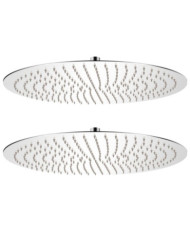 Pomme de douche plongeante 2 pcs Acier inoxydable Ø 50 cm | Mobilier & Déco