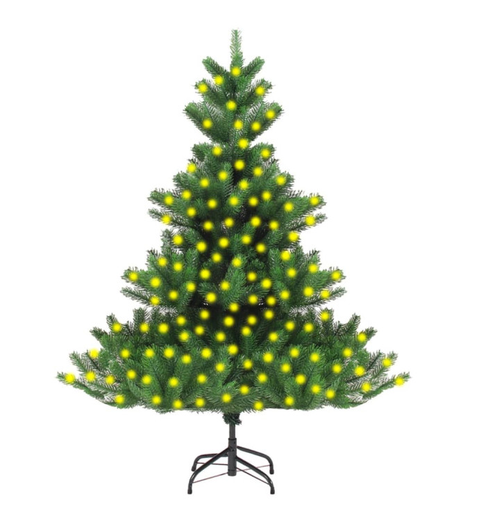 Sapin de Noël artificiel Nordmann pré-éclairé vert 210 cm | Mobilier & Déco