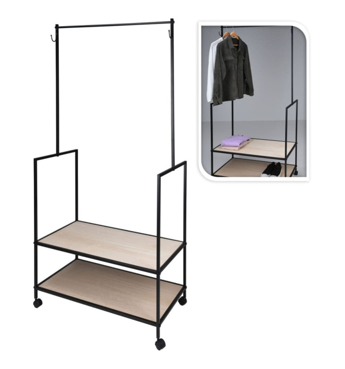 HetS Collection Porte-manteau avec 2 crochets Métal | Mobilier & Déco